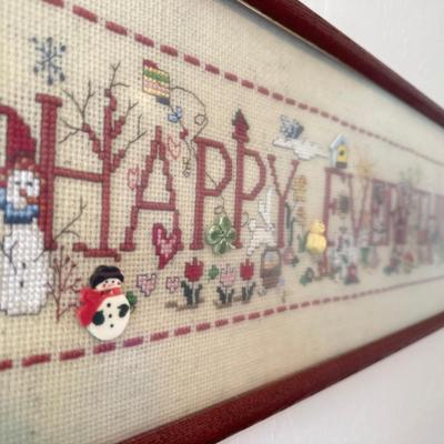 Happy Everything cross stitch