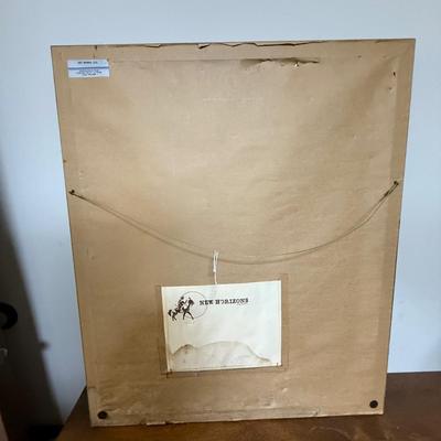 Limited Edition 28/950 signed print by Bud Burnham, titled "American Indian Print". 23” x 27”