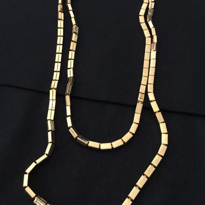 Vintage Gold toned double strand necklace