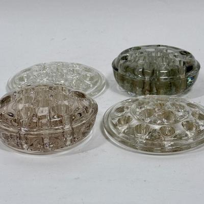Lot of 4 Glass Flower Frogs