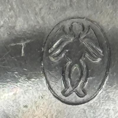 Set of 6 large Pewter Soup Spoons