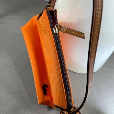 Dooney & Bourke Orange/Hot Pink Nylon Handbag New!