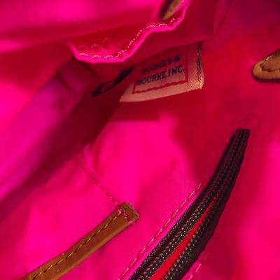 Dooney & Bourke Orange/Hot Pink Nylon Handbag New!