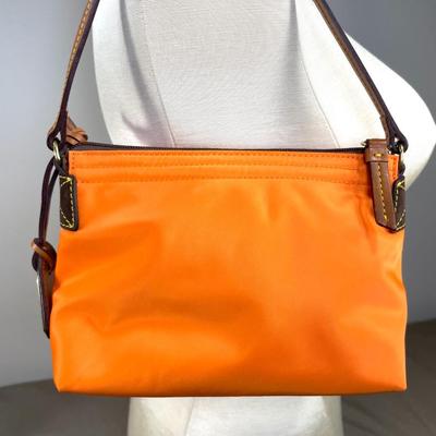 Dooney & Bourke Orange/Hot Pink Nylon Handbag New!