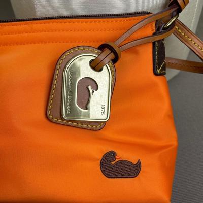 Dooney & Bourke Orange/Hot Pink Nylon Handbag New!