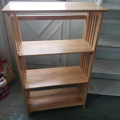 Two Collapsible Wooden Shelves (L-KD)