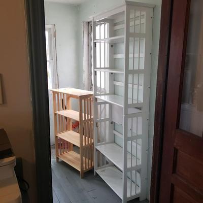 Two Collapsible Wooden Shelves (L-KD)