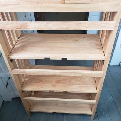 Two Collapsible Wooden Shelves (L-KD)