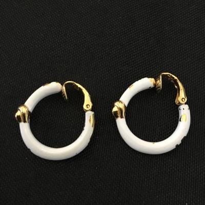 Vintage Trifari hoop earrings