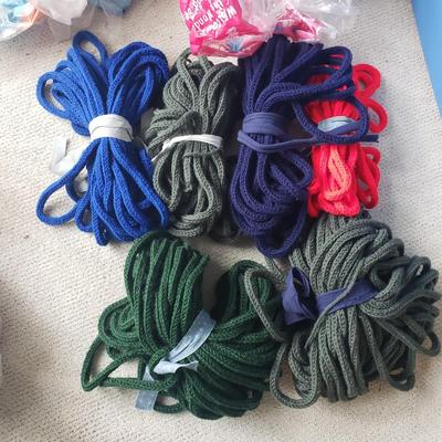 Two Tubs of Yarn and Knitting Supplies