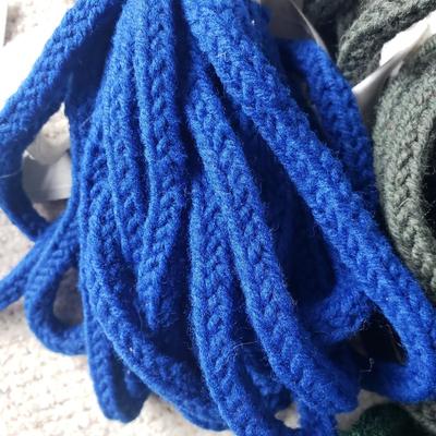 Two Tubs of Yarn and Knitting Supplies
