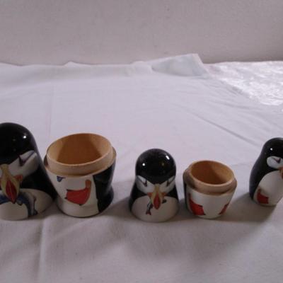 Golden Cockerel Puffin Matryoshka Nesting dolls