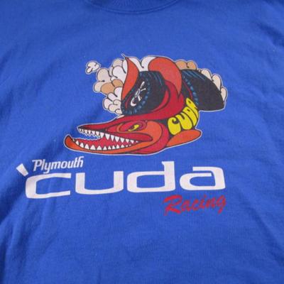 1 Polo shirt, 1 t-shirt, both blue