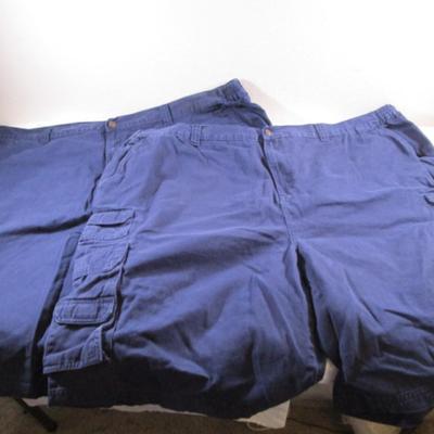 2 pr cargo shorts, navy blue, excellent condition