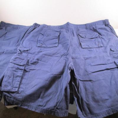 2 pr cargo shorts, navy blue, excellent condition