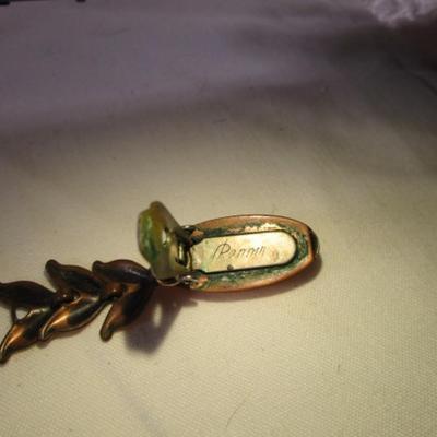 Renoir 14" Copper necklace & clip earrings