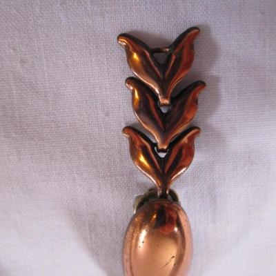Renoir 14" Copper necklace & clip earrings