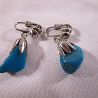 Turquoise clip earrings