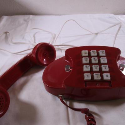 Red Princess style touchtone telephone