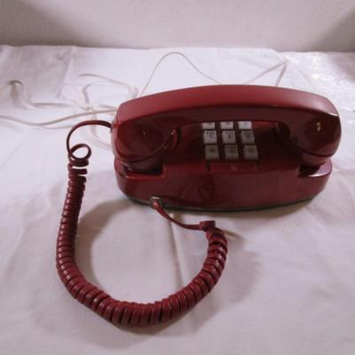 Red Princess style touchtone telephone