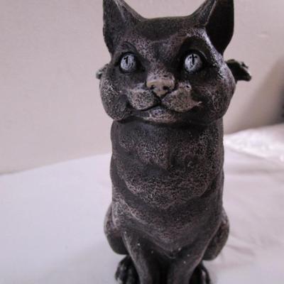 Stoic Guardian Feline Gargoyle candleholder