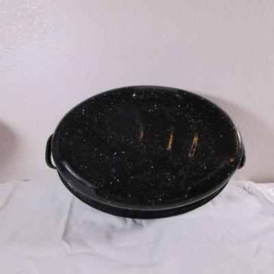 Enamel roasting pan with lid 9 x 13