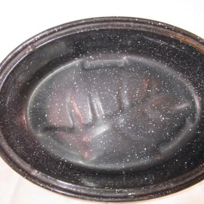 Enamel roasting pan with lid 9 x 13