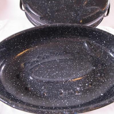 Enamel roasting pan with lid 9 x 13