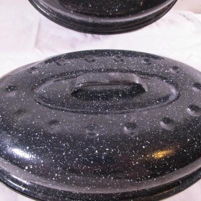 Enamel roasting pan with lid 9 x 13