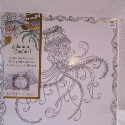New in wrapping Johanna Basford coloring canvas