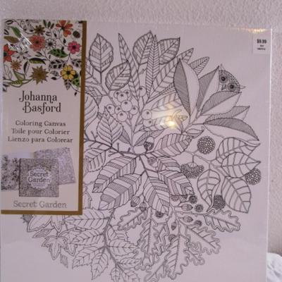 New in wrapping Johanna Basford coloring canvas