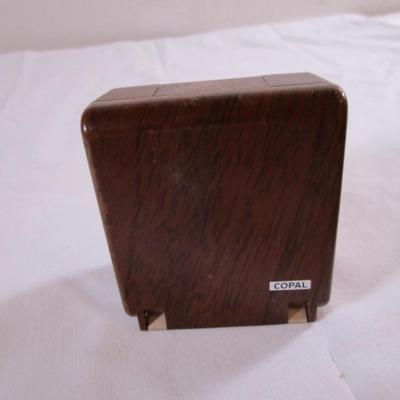 Vintage Copal travel alarm clock with world time chart