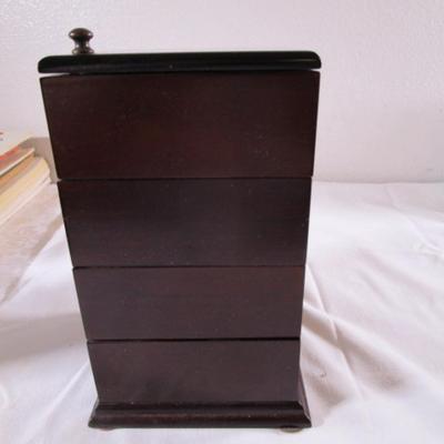 Vintage Bombay Co. 4-tier wood jewelry box