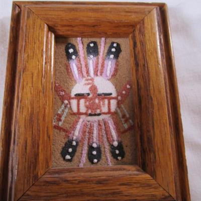 Authentic Hopi Indian sand painting from the Grand Canyon 1995