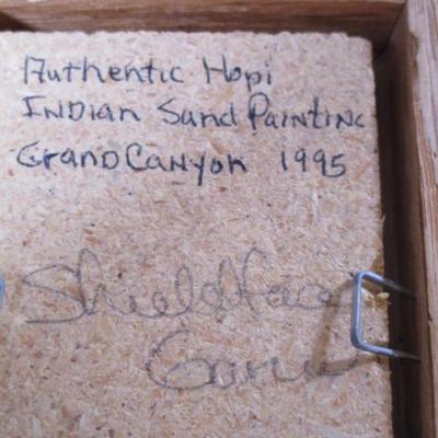 Authentic Hopi Indian sand painting from the Grand Canyon 1995