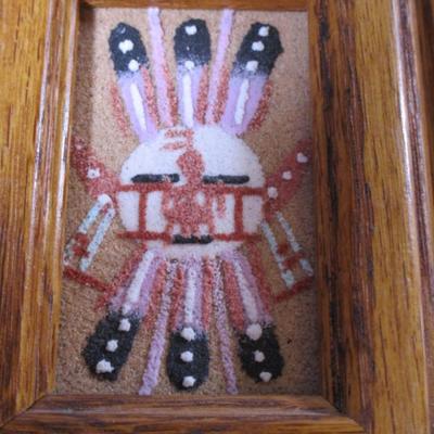 Authentic Hopi Indian sand painting from the Grand Canyon 1995