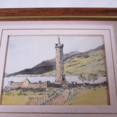 1 Loften Island painting, 1 print Scottish Highlands