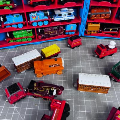Thomas the Tank Engine Die Cast Train Cars in Case Plus extra