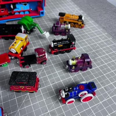 Thomas the Tank Engine Die Cast Train Cars in Case Plus extra