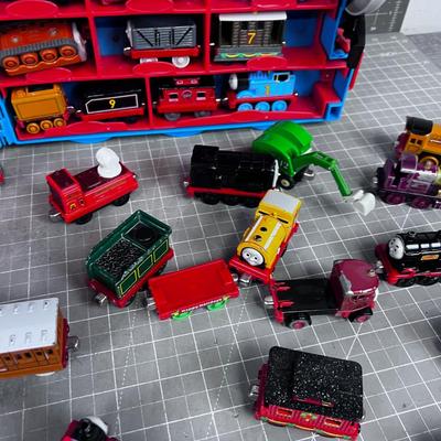 Thomas the Tank Engine Die Cast Train Cars in Case Plus extra