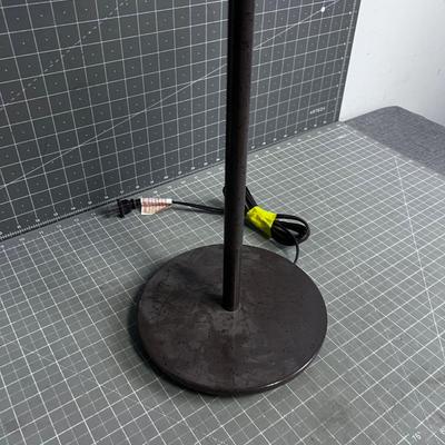 Metal Lamp with a Rustic Mountain Shade