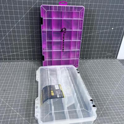2 Clear Part or Tackle Boxes, NEW 