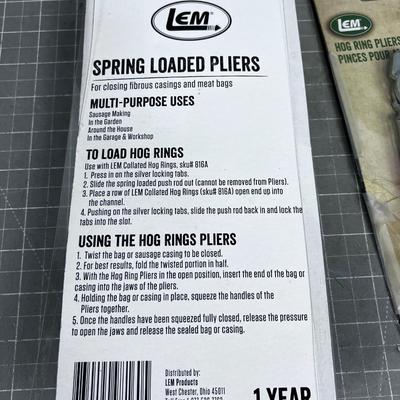 2 Different Hog Ring Pilers 