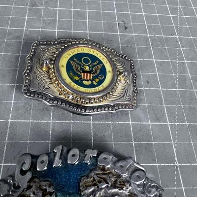 2 Belt Buckles. 