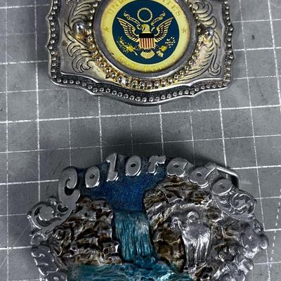 2 Belt Buckles. 