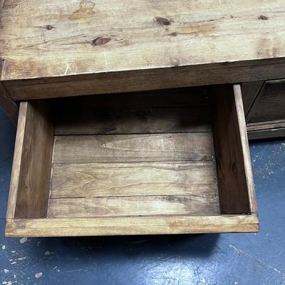 Rustic WOOD Pine Bench