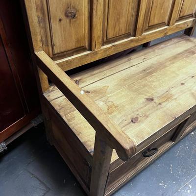 Rustic WOOD Pine Bench
