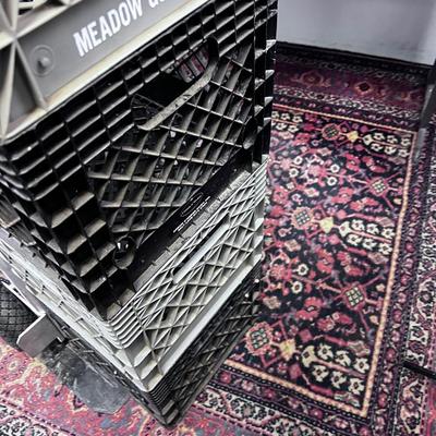 4 Plastic Milk Crates 