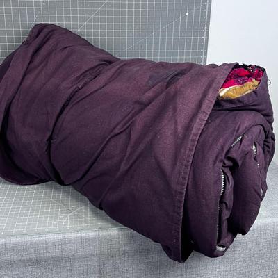 Purple Sleeping Bag 32" by 90" 