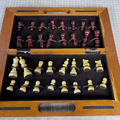 Travel Chess Set, w/Wood Chessmen